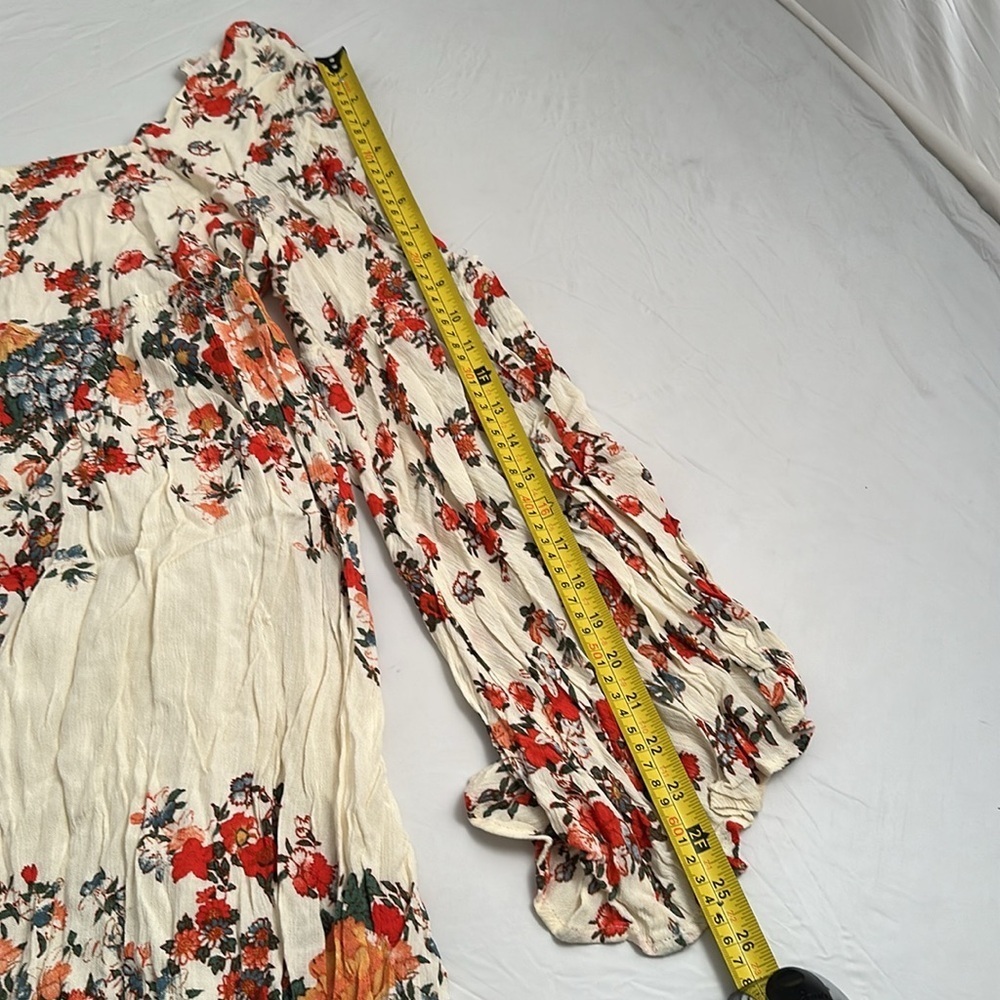 Free People Modern Chinoiserie Tea Combo multicolor floral square neck dress - Picture 13 of 15